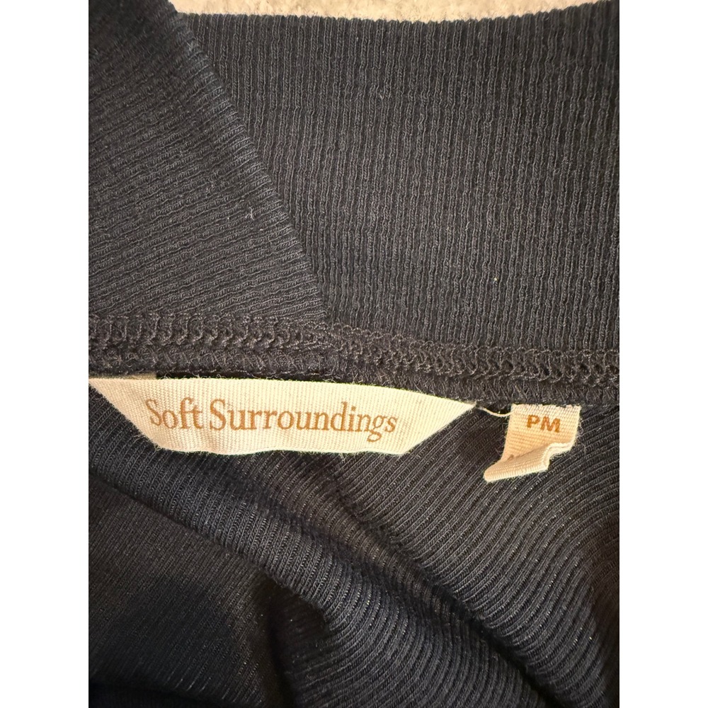 Soft Surroundings Medium Black Long Sleeve V‎ Neck Knit Top - Picture 3 of 3